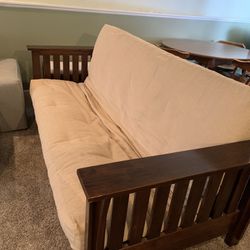 Futon, Mattress, Coffee Table And Side Table