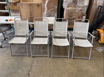 Set of 4 Folding Outdoor Patio Chairs