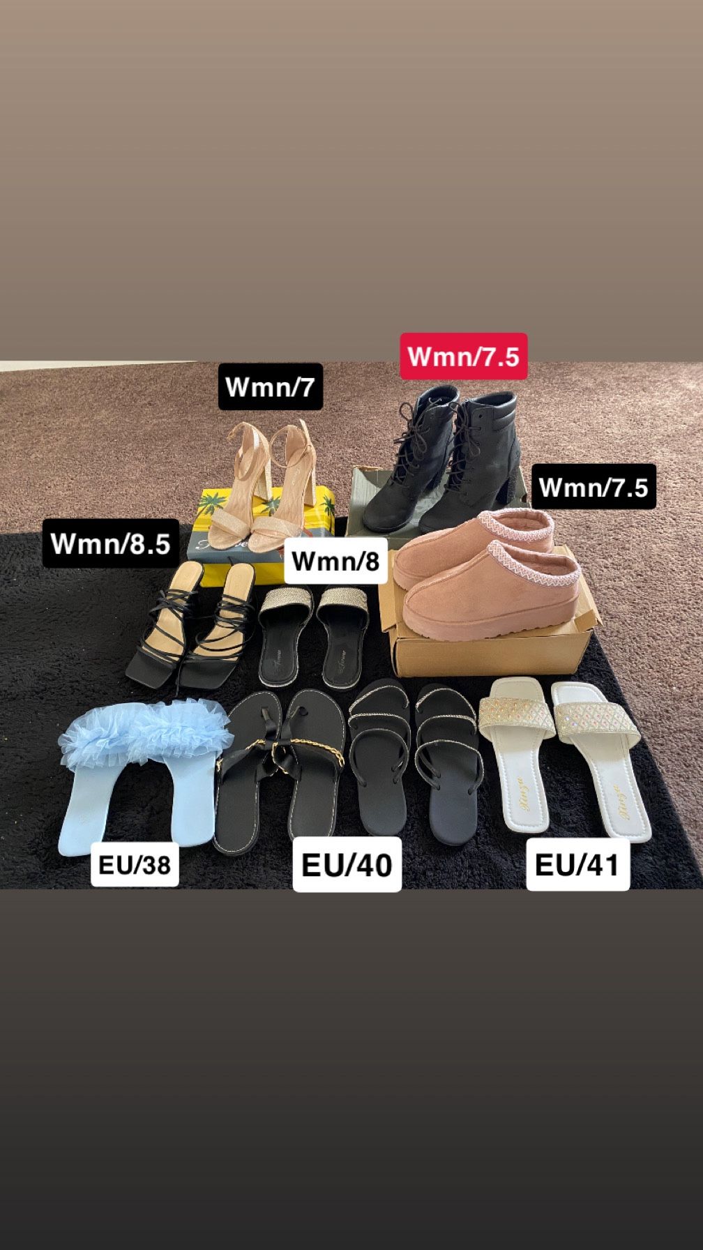 Women’s Heels/Sandals Buy All Or Separate (Pricing In Description)