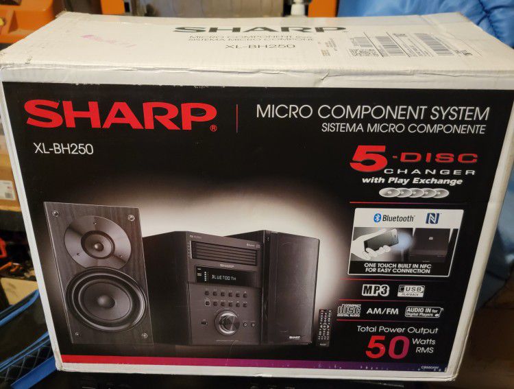 Sharp Xl-bh250 5-Disc Micro Shelf System 
