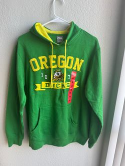 CSA Oregon Ducks green hoodie with yellow text and logo, size M