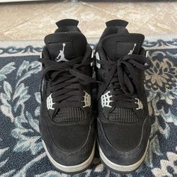 Jordan 4 Black Canvases Size 8.5
