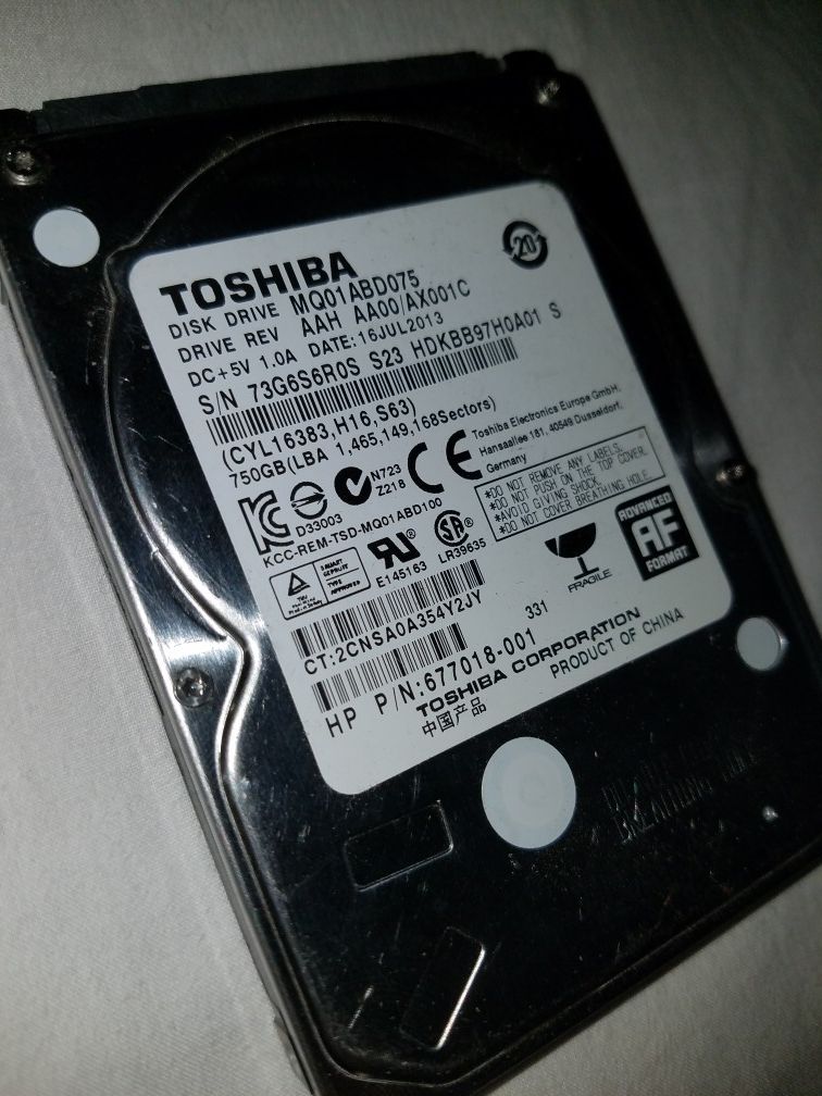 Toshiba 750gb