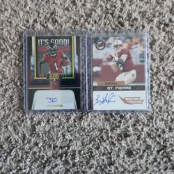 2 Football Cards With Autograph 
