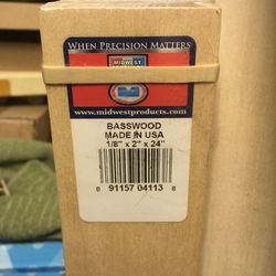 Midwest Basswood wood 1/8" x 2" x 24in (1)pc.