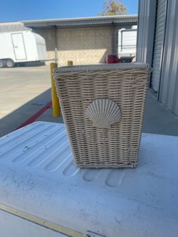 Beach themed trash can