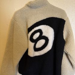Stussy 8 Ball Reverse Sherpa Jacket Small