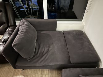 IKEA sectional sofa grey color with cushions 2 seats and a long chair