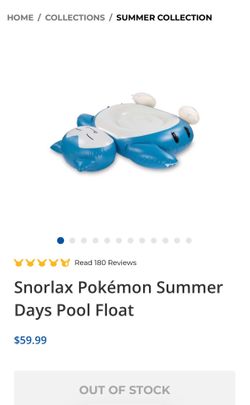 Pokemon pool float snorlax