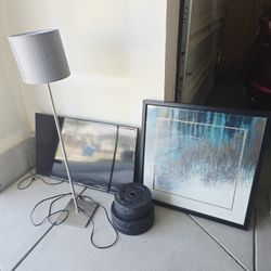 Samsung TV. Painting, Lamp And Weight
