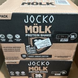 Jocko Fuel Mölk 30g Grass Fed Protein Shakes, Sweet Cream Coffee Flavor 