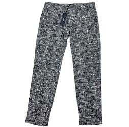 Damir Doma Phaius Trousers Pants Women 42 Front Overlap Black White Plaid Tweed