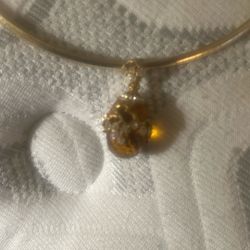 Pendant Faberge Egg Made With Realtor Citrine Down