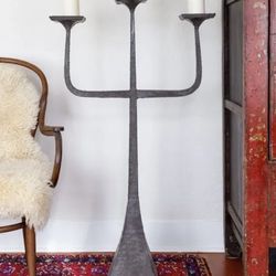 Three Arm Candelabra Floor Candle Stand 