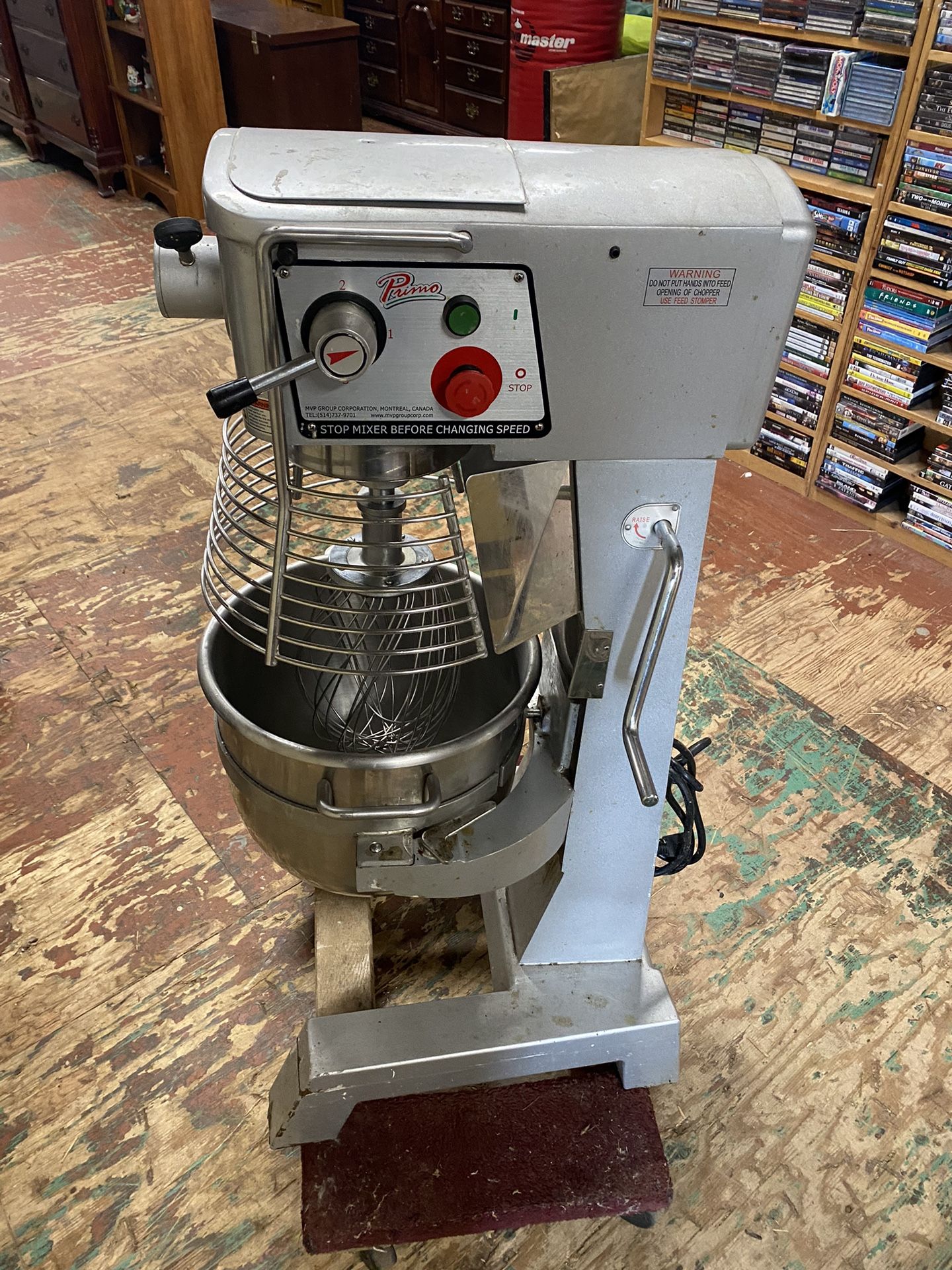 Primo PM-30 30 Quart Commercial Mixer $1,500.00 21” x 22” x 45”
