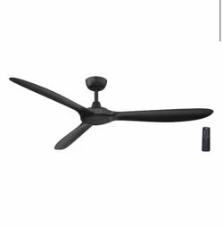 Tager 60 in. Smart Indoor/Outdoor Matte Black Ceiling Fan