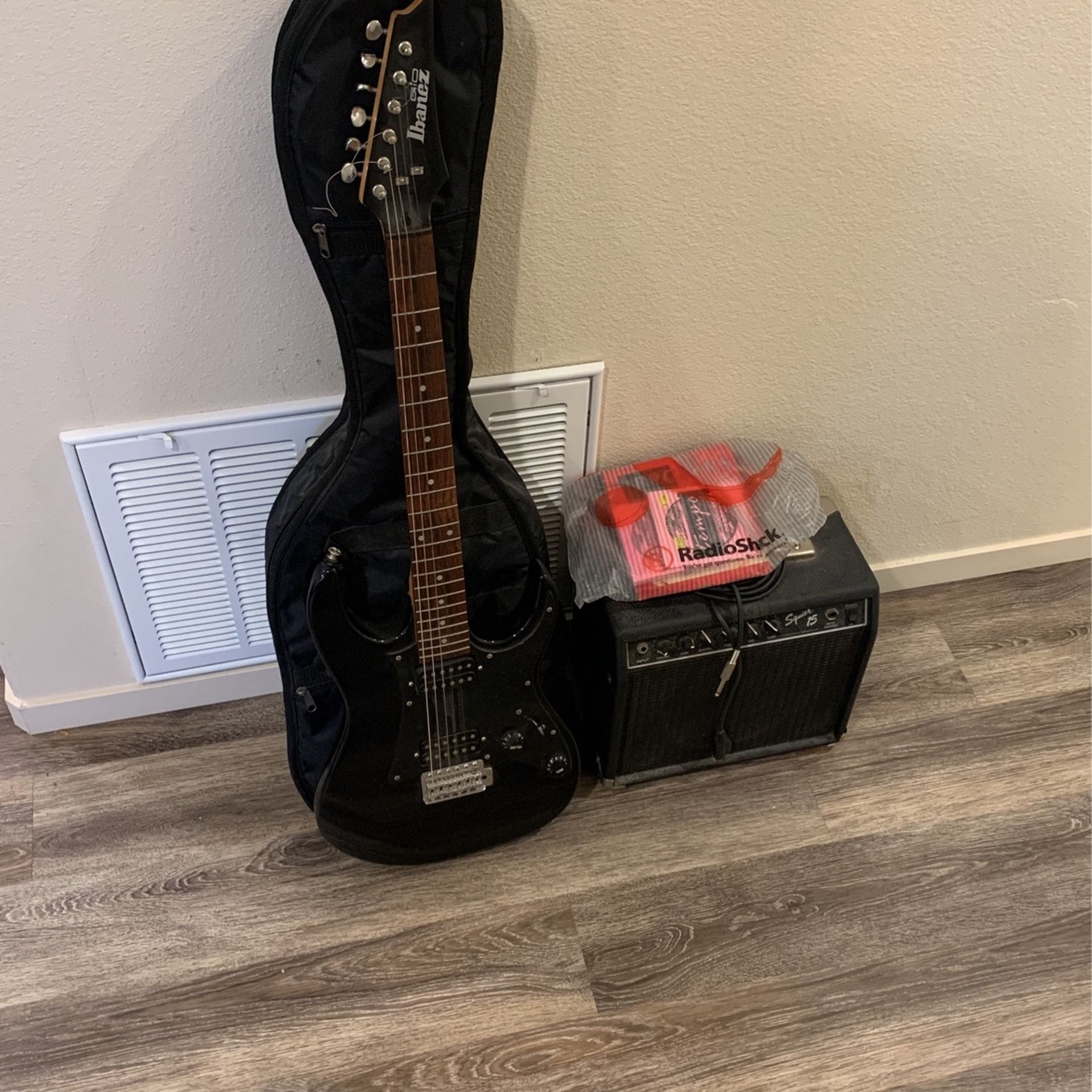 Ibanez Gio Guitar And Squier Amp