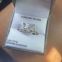 Brand New Diamond Sterling Silver Promise Rings