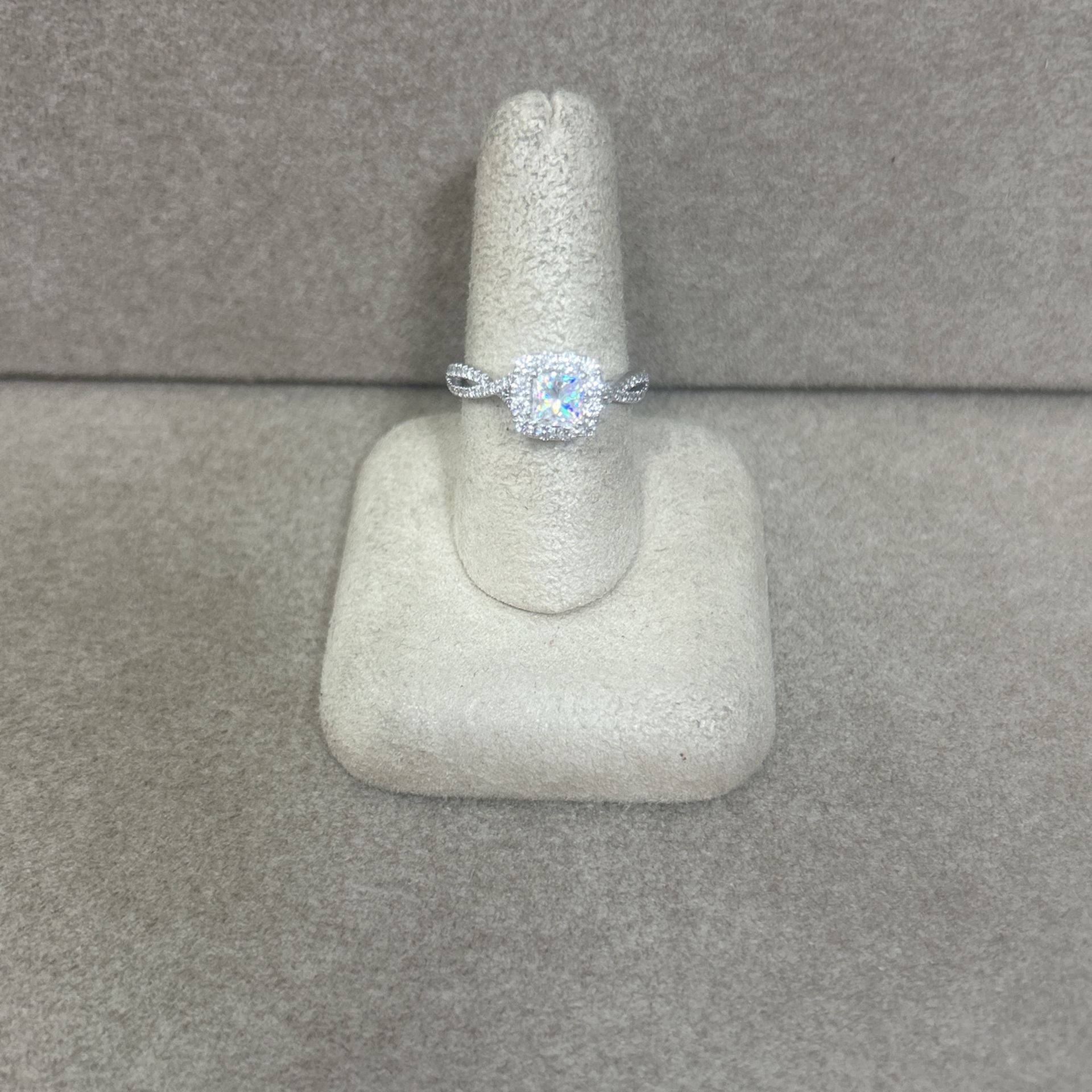 White Gold Leo First Light Engagement Ring