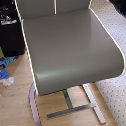 2 Grey Modern Bar Stools For Sale