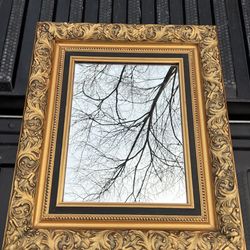 Vintage Turner Wall Accessory Mirror-Ornate Gilded Wood Frame 21.25”x18.25”