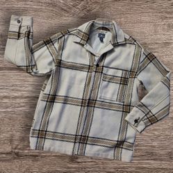 H&M Relaxed Fit Plaid Flannel Button-Up Jacket Women’s Size Large