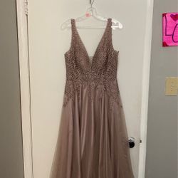 A wedding dress or graduation dress