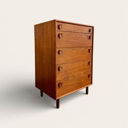 Rare 1960s Vintage MCM Peter Liley for Meredew Petite Tallboy Dresser