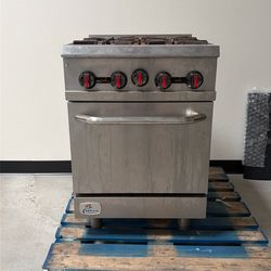 COOLER DEPOT 24” 4 BURNER OVEN RANGE NATURAL GAS