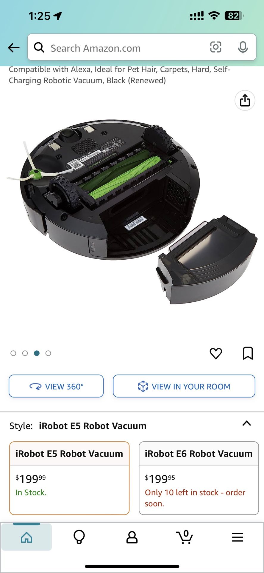 Amazon.com - iRobot Roomba E5 (5150) Robot Vacuum - Wi-Fi I Robot E5