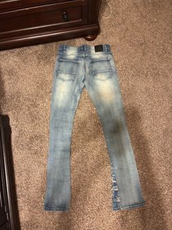 Spark Light blue stacked jeans