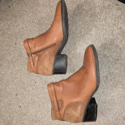 Women's Tan Ankle Boots Ralph Lauren Size 6