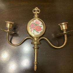Vintage Flower Metal Wall Candle Holder