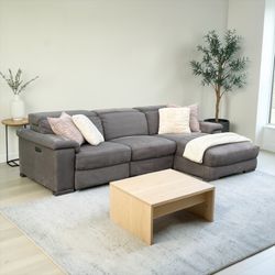 FREE DELIVERY - 3PC Recliner Grey Like New