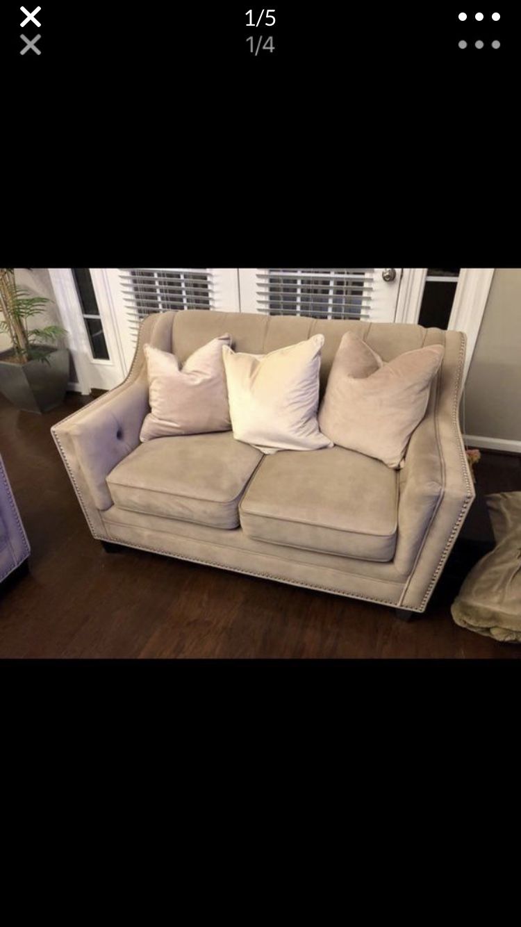 Tan couch set