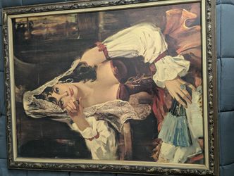 Mexican Carmelita oil Painting.