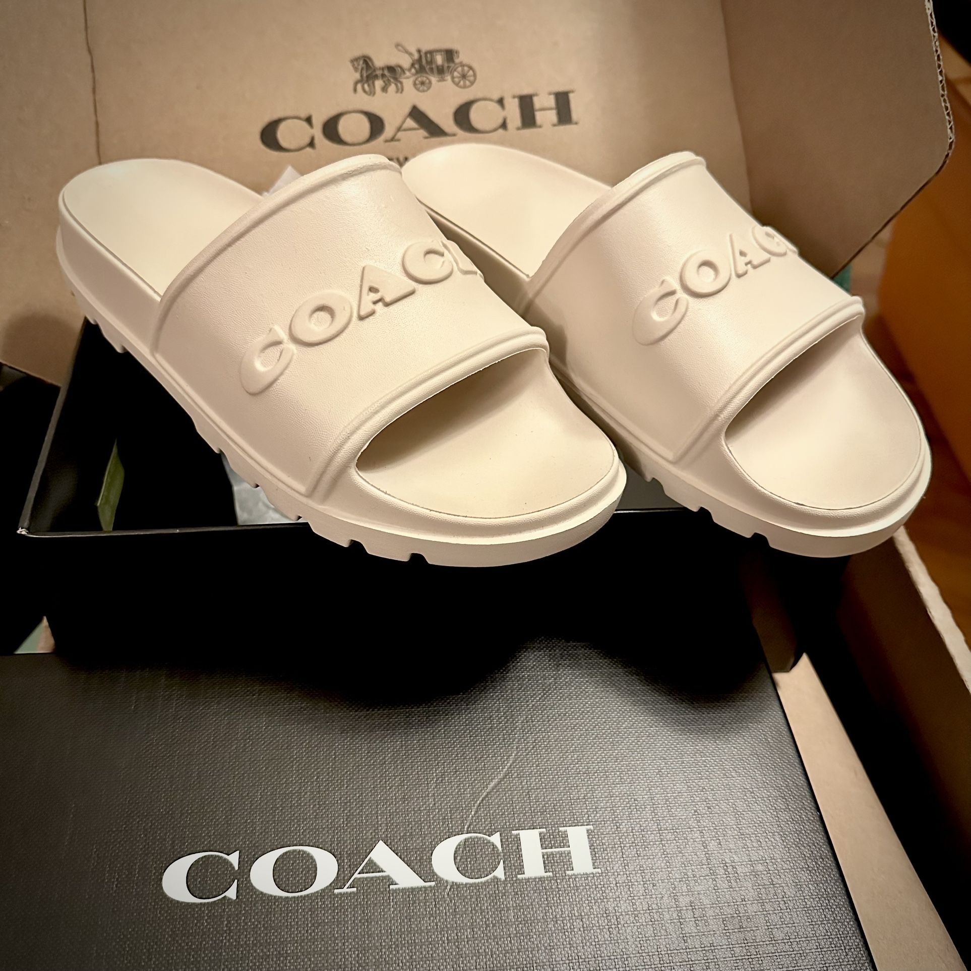 Coach Slides For Men Designer Brand Slippers