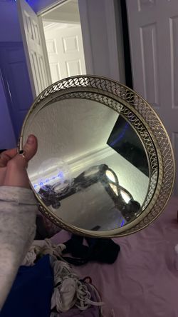 mirrored vanity tray