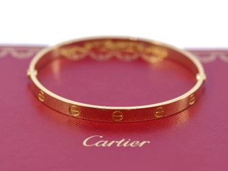 Cartier 18K Yellow Gold-Plated Love Bracelet Size 16