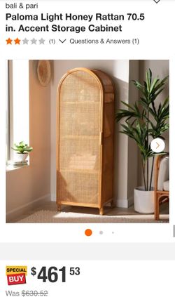 Rattan Accent Cabinet 