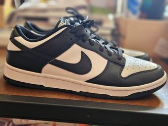 Nike Dunk Low Retro "Panda" Black White Leather Sneakers 10.5