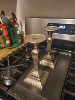 Chrome candle holders
