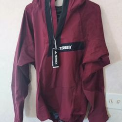 Adidas Terrex Primeknit RAIN.RDY Waterproof Rain Jacket Anorak Size Xl