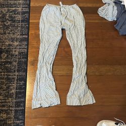 Green And White Striped Pj Pants