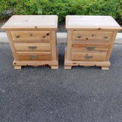 2 Wooden Night Stands Both For $150