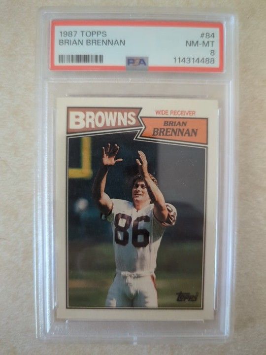1987 Topps Brian Brennan PSA 8