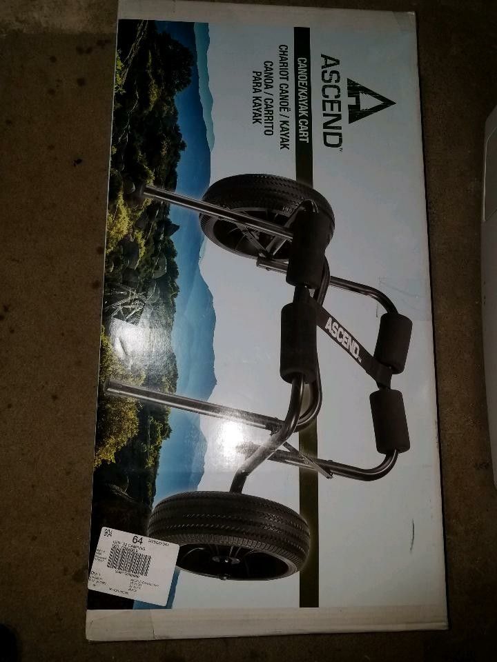 Ascend canoe/kayak cart. Brand new in the unopened box! Sells for $70.00 asking $50.00 firm.