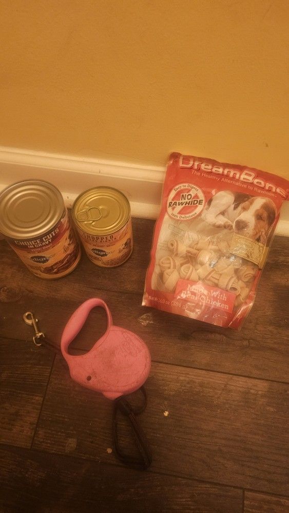 Dog Food, Treats, And Small Leash