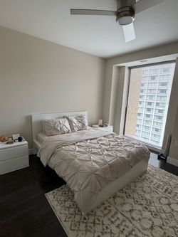 Queen Bed Frame + Memory Foam Mattress
