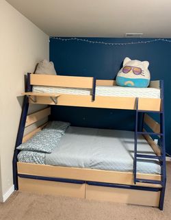 Kids Bedroom Set-twin over full +study table +dresser